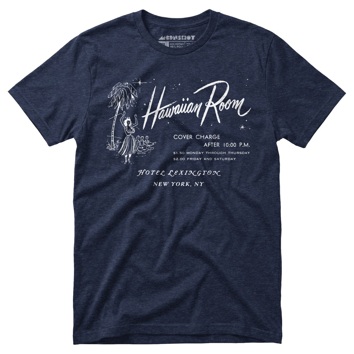 The Hawaiian Room Lexington Hotel - New York, NY - Vintage Tiki Bar - Unisex T-Shirt