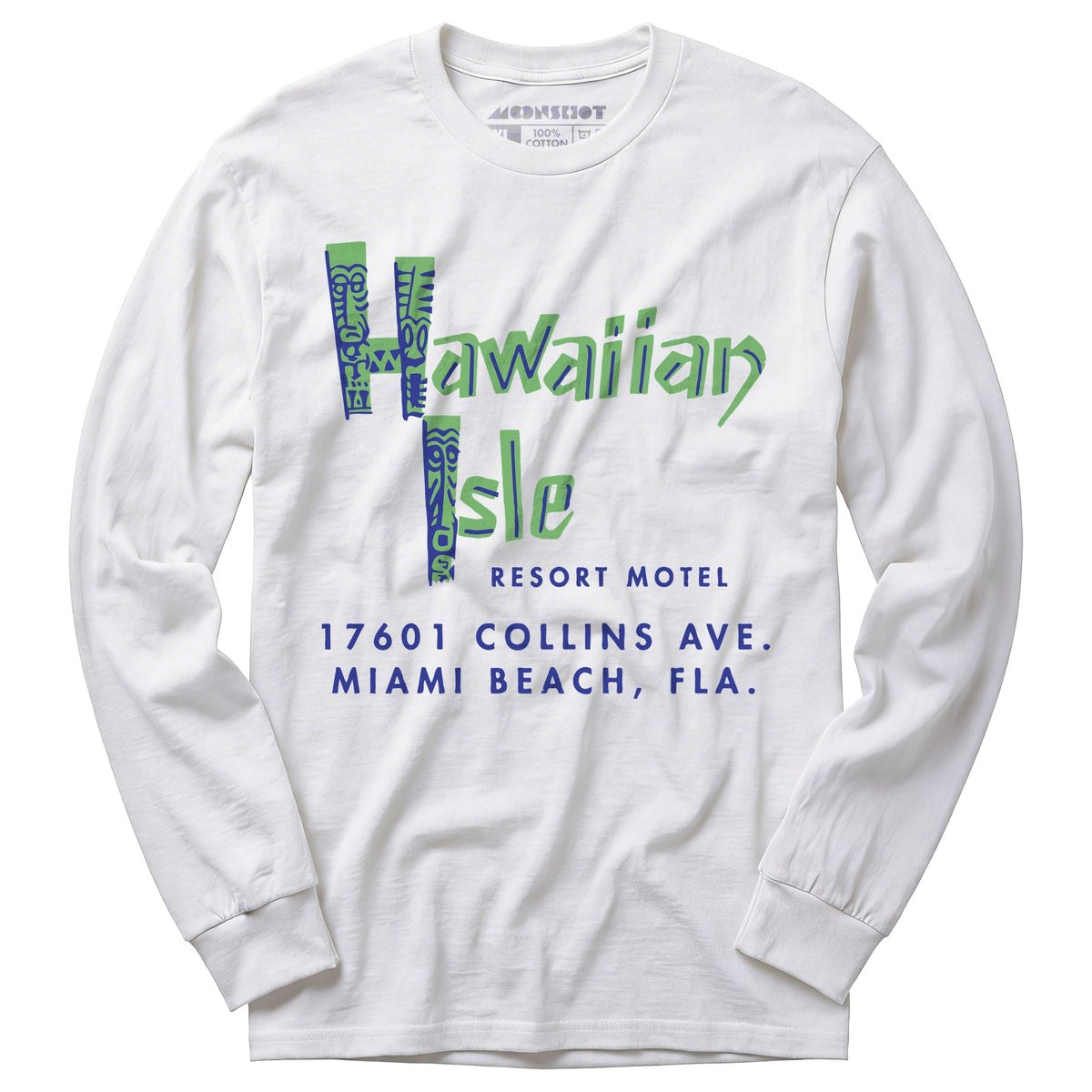 Hawaiian Isle Resort Motel - Miami, FL - Vintage Tiki Bar - Long Sleeve T-Shirt