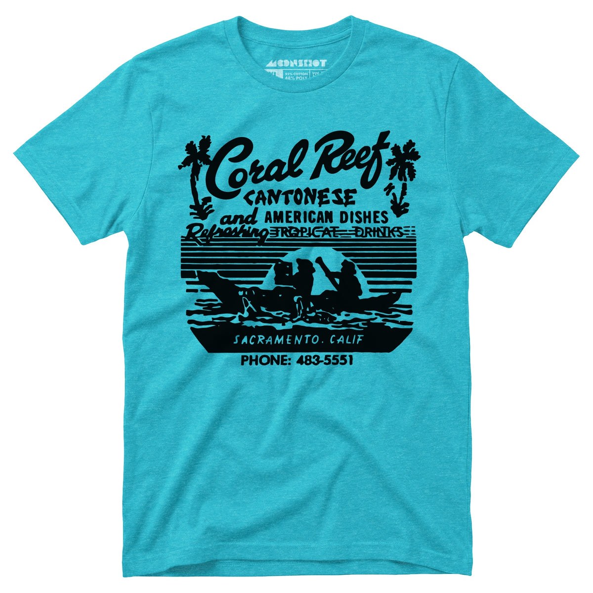 Coral Reef v2 - Sacramento, CA - Vintage Tiki Bar - Unisex T-Shirt