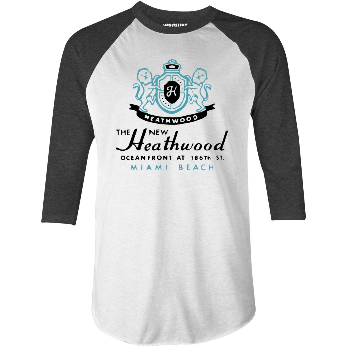The Heathwood - Miami, FL - Vintage Motel - 3/4 Sleeve Raglan T-Shirt