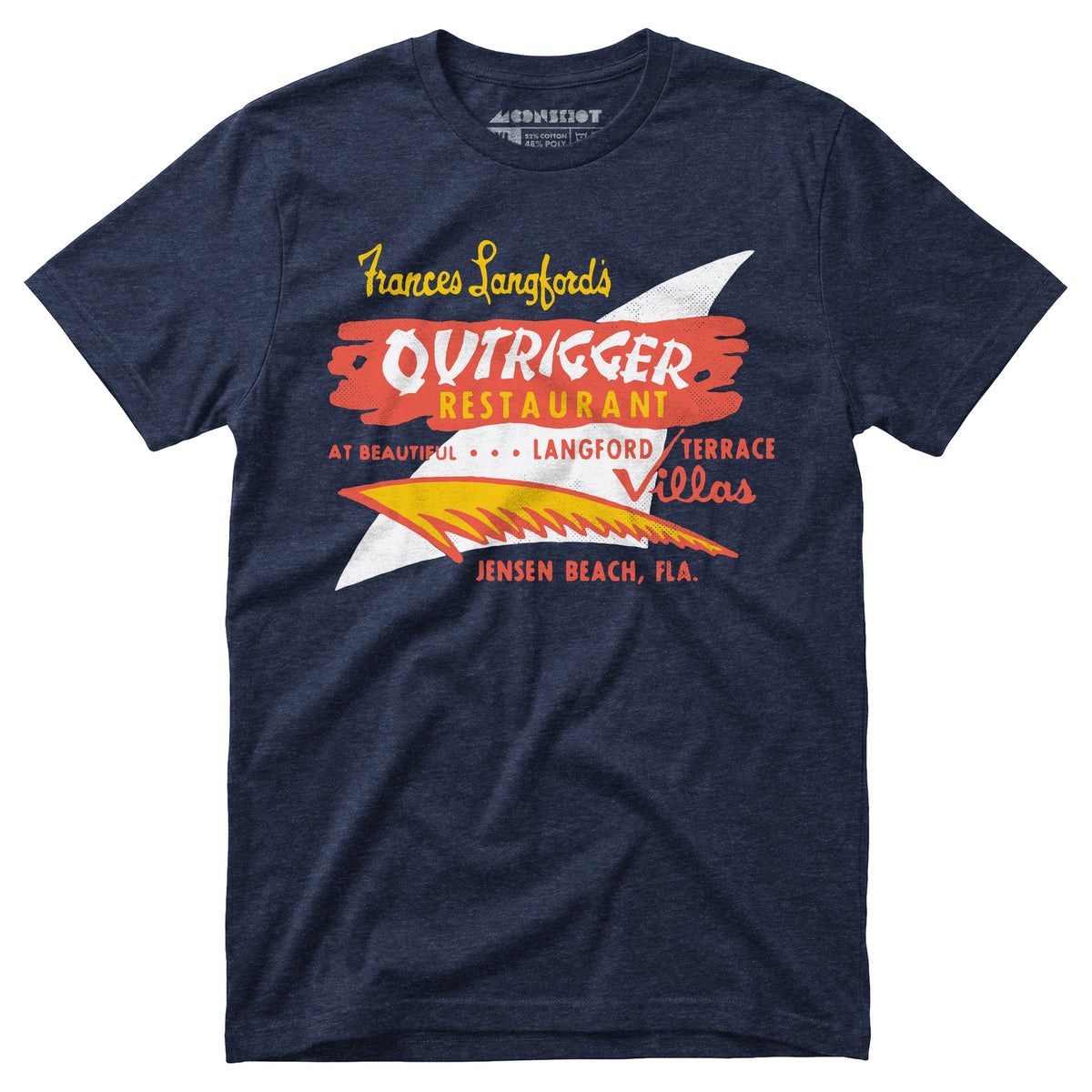 Outrigger - Jensen Beach, FL - Vintage Tiki Bar - Unisex T-Shirt