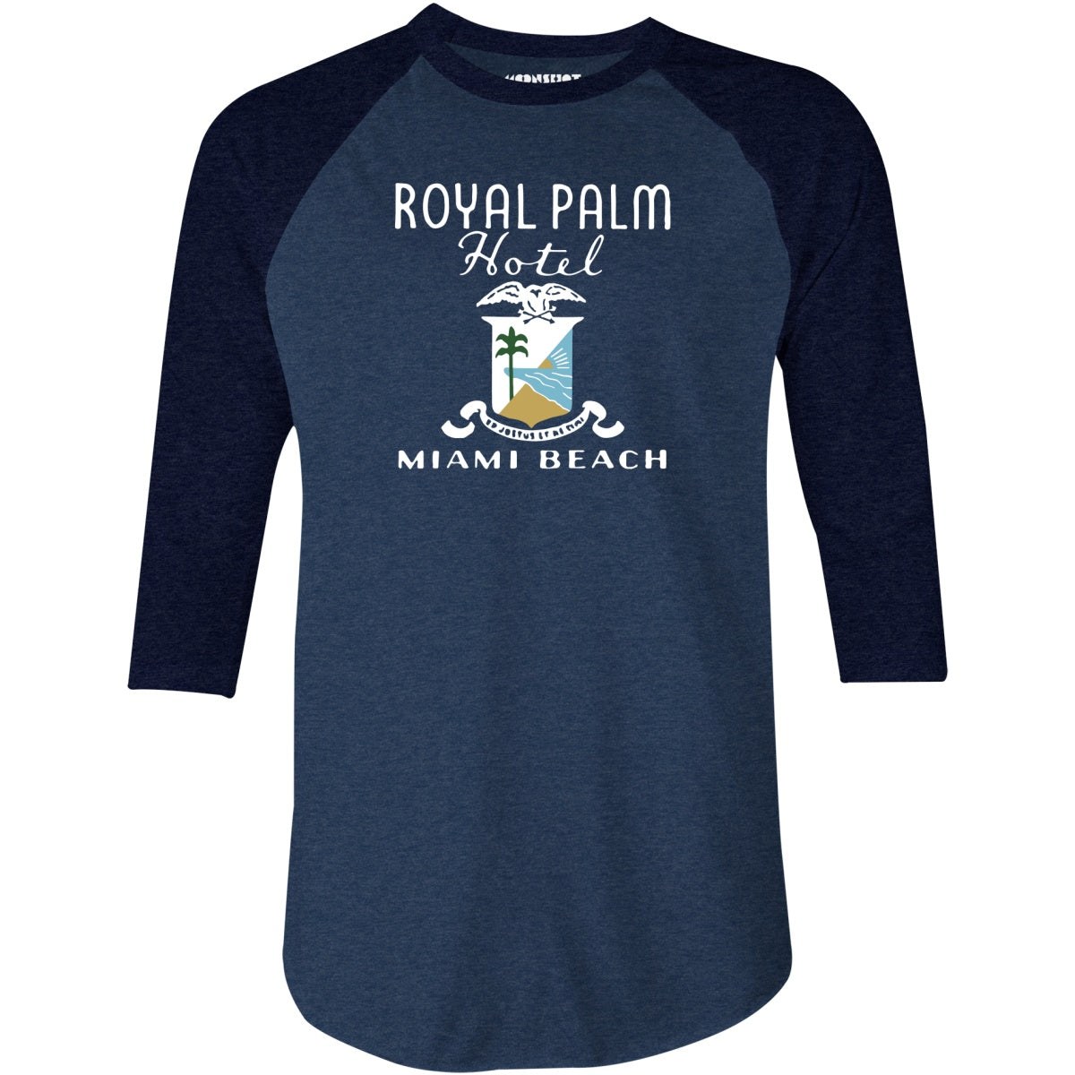 Royal Palm - Miami, FL - Vintage Hotel - 3/4 Sleeve Raglan T-Shirt