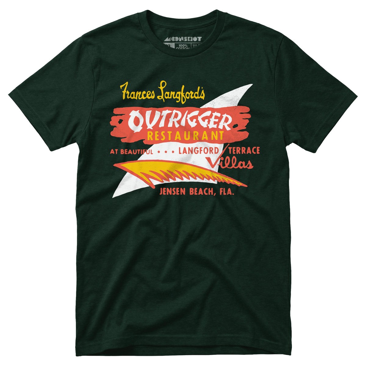 Outrigger - Jensen Beach, FL - Vintage Tiki Bar - Unisex T-Shirt