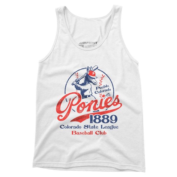 Pueblo Ponies - Colorado - Vintage Defunct Baseball Teams - Unisex Tank Top