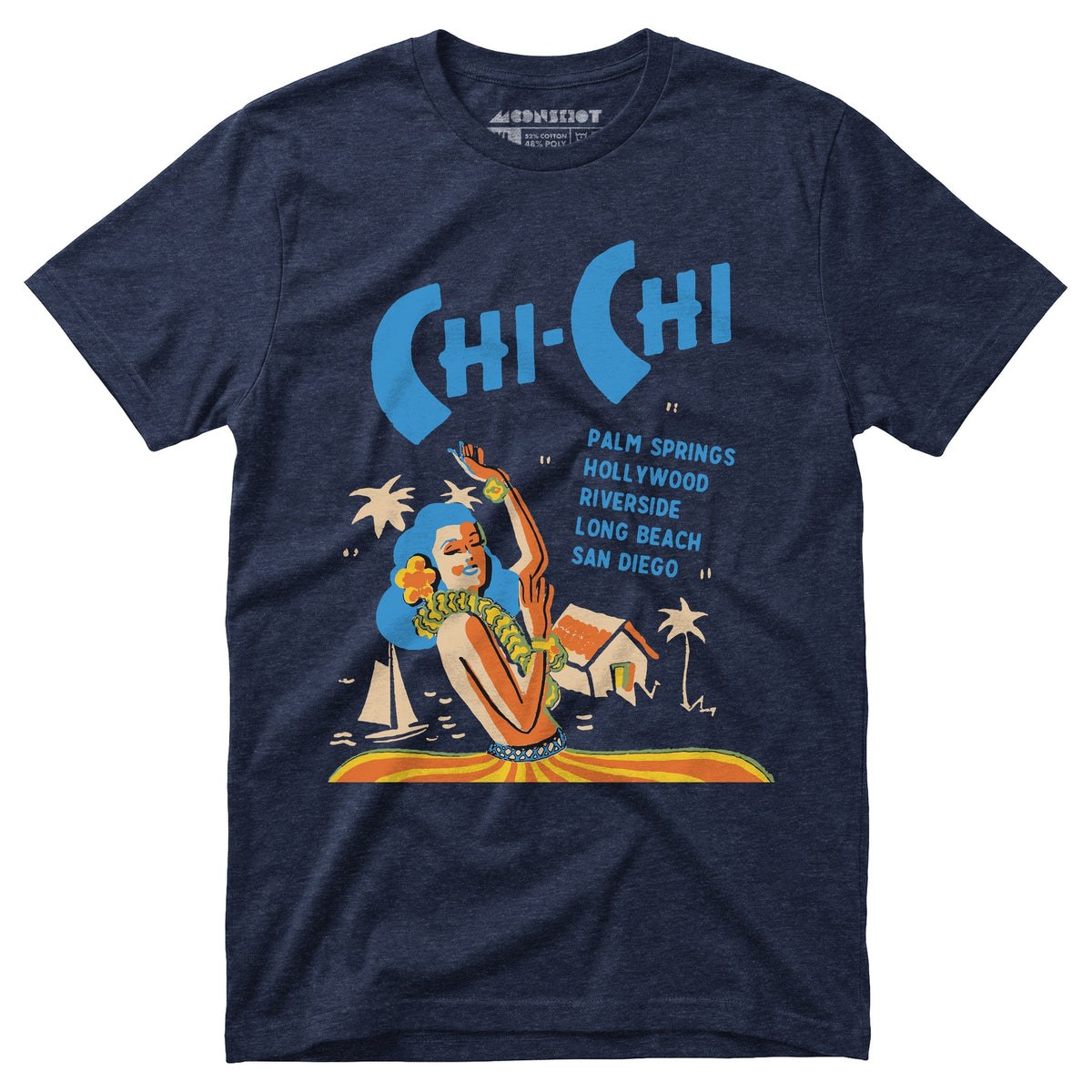 Chi Chi Supper Club - California - Vintage Tiki Bar - Unisex T-Shirt