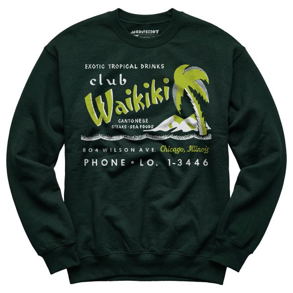 Club Waikiki - Chicago, IL - Vintage Tiki Bar - Unisex Sweatshirt