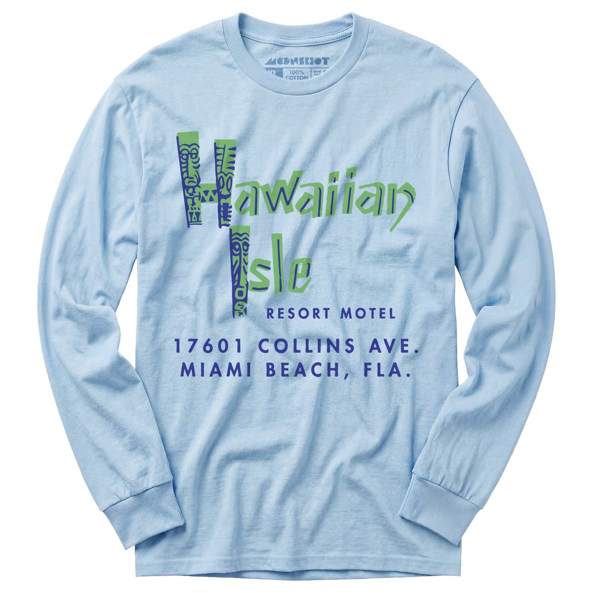 Hawaiian Isle Resort Motel - Miami, FL - Vintage Tiki Bar - Long Sleeve T-Shirt